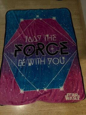 Star Wars May the force be with you throw blanket - Pink & Blue